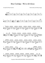 We're All Alone - Rita Coolidge drum sheet music
