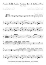 Love Is an Open Door - Kristen Bell & Santino Fontana drum sheet music