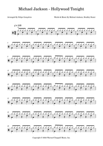 Hollywood Tonight - Michael Jackson drum sheet music