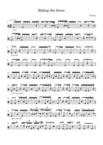 Riding the Scree - Genesis drum sheet music