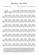 Part of Me - Katy Perry drum sheet music