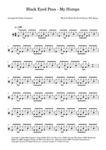 My Humps - Black Eyed Peas drum sheet music