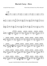 Hero - Mariah Carey drum sheet music