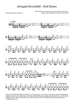 God Damn - Avenged Sevenfold drum sheet music