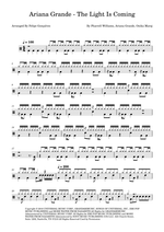 The Light Is Coming - Ariana Grande drum sheet music