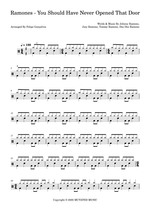 You should Have Never Opened That Door - Ramones drum sheet music