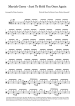 Just to Hold You Once Again - Mariah Carey drum sheet music