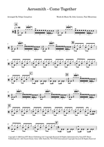 Come Together - Aerosmith drum sheet music
