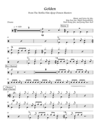 Golden (Huntrix) - KPop Demon Hunters Cast drum sheet music