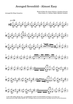 Almost Easy - Avenged Sevenfold drum sheet music