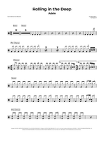 Rolling in the Deep - Adele drum sheet music