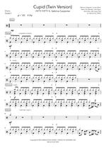 Cupid (feat. Sabrina Carpenter) (Twin Ver.) - Fifty Fifty (피프티 피프티) drum sheet music