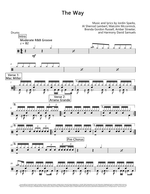 The Way - Ariana Grande drum sheet music