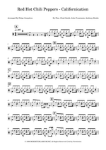 Californication - Red Hot Chili Peppers drum sheet music