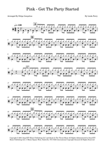 Get the Party Started - Pink drum sheet music