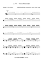 Thunderstruck - AC/DC drum sheet music