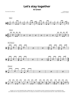 Let's Stay Together - Al Green drum sheet music