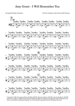 I Will Remember You - Amy Grant drum sheet music