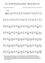 Please Don't Go - KC and the Sunshine Band drum sheet music