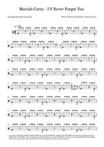 I'll Never Forget You - Mariah Carey drum sheet music