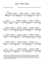 White Flag - Dido drum sheet music
