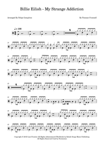 My Strange Addiction - Billie Eilish drum sheet music