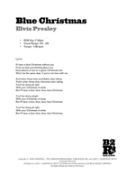 Blue Christmas - Elvis Presley drum sheet music