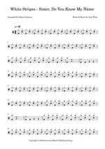 Sister, Do You Know My Name - The White Stripes drum sheet music