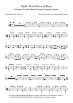 Kiss from a Rose - Seal drum sheet music