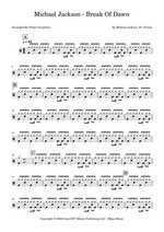 Break of Dawn - Michael Jackson drum sheet music