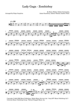 Zombieboy - Lady Gaga drum sheet music