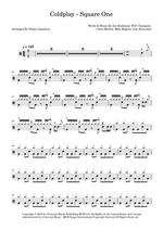 Square One - Coldplay drum sheet music