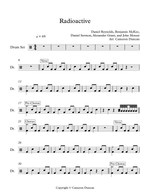 Radioactive - Imagine Dragons drum sheet music