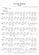 I'm Only Sleeping - The Beatles drum sheet music