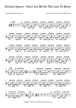 Don't Let Me Be the Last to Know - Britney Spears drum sheet music