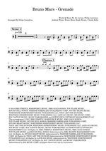 Grenade - Bruno Mars drum sheet music