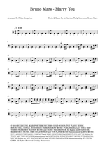 Marry You - Bruno Mars drum sheet music
