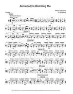 Somebody's Watching Me - Rockwell drum sheet music