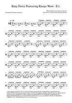 E.T. (feat. Kanye West) - Katy Perry drum sheet music