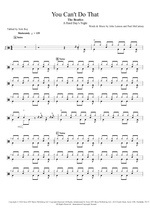 You Can't Do That - The Beatles drum sheet music