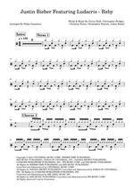 Baby (feat. Ludacris) - Justin Bieber drum sheet music