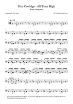 All Time High - Rita Coolidge drum sheet music