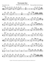 Fortunate Son - Creedence Clearwater Revival drum sheet music
