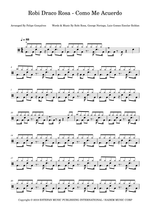 Como Me Acuerdo - Draco Rosa drum sheet music