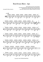 Apt. (feat. Bruno Mars) - Rosé (로제) drum sheet music