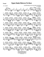 Signed, Sealed, Delivered I'm Yours - Stevie Wonder drum sheet music