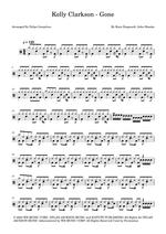 Gone - Kelly Clarkson drum sheet music