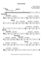 Dynamite - BTS (방탄소년단) drum sheet music