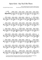 Say You'll Be There - Spice Girls drum sheet music