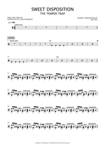 Sweet Disposition - The Temper Trap drum sheet music